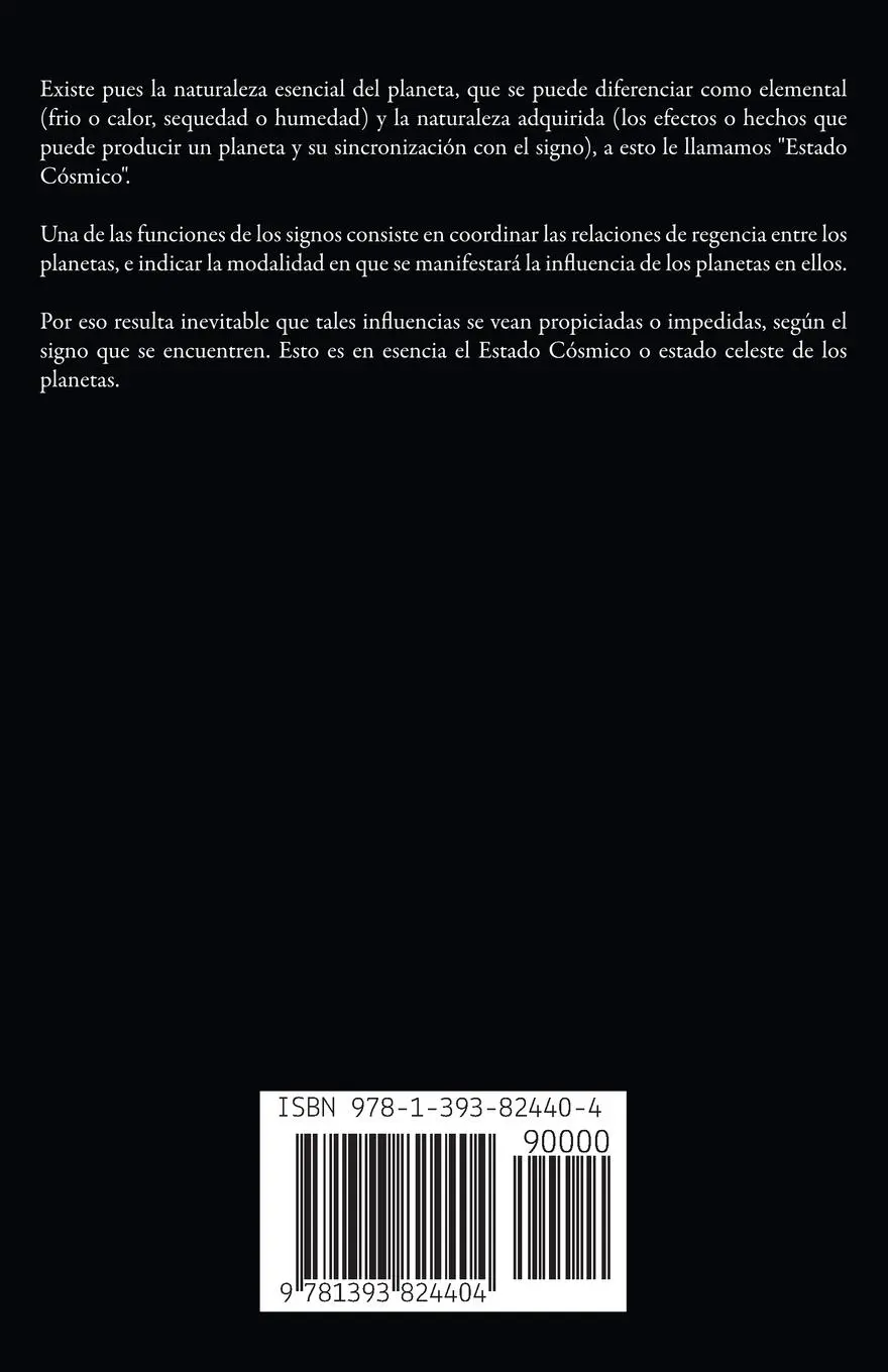 Rückseite: 9781393824404 | Estado Cósmico de los Planetas | Tito Maciá | Taschenbuch | Spanisch