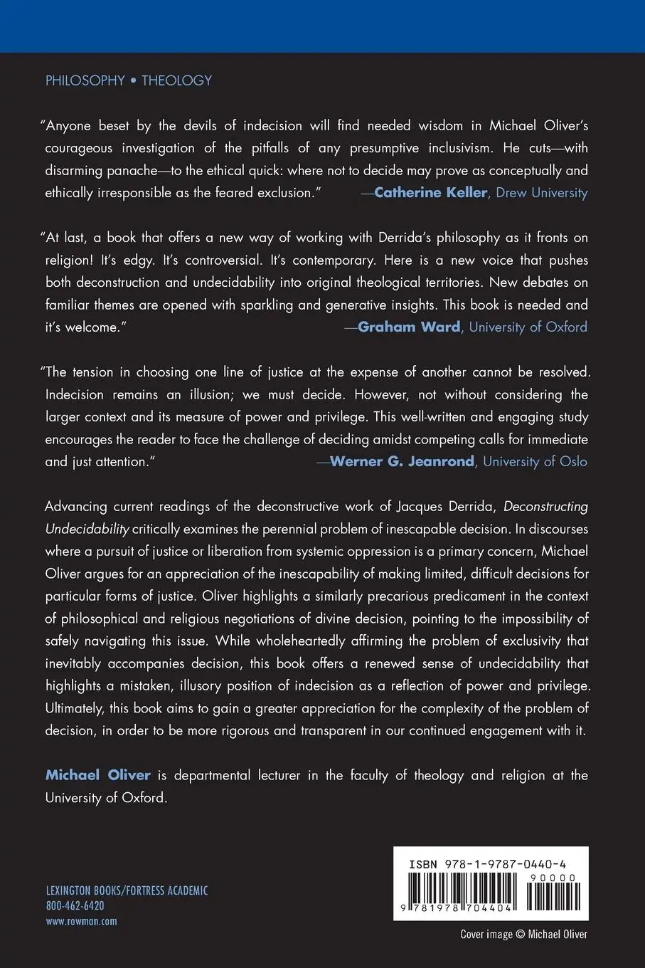 Rückseite: 9781978704404 | Deconstructing Undecidability | Michael Oliver | Taschenbuch | 2022