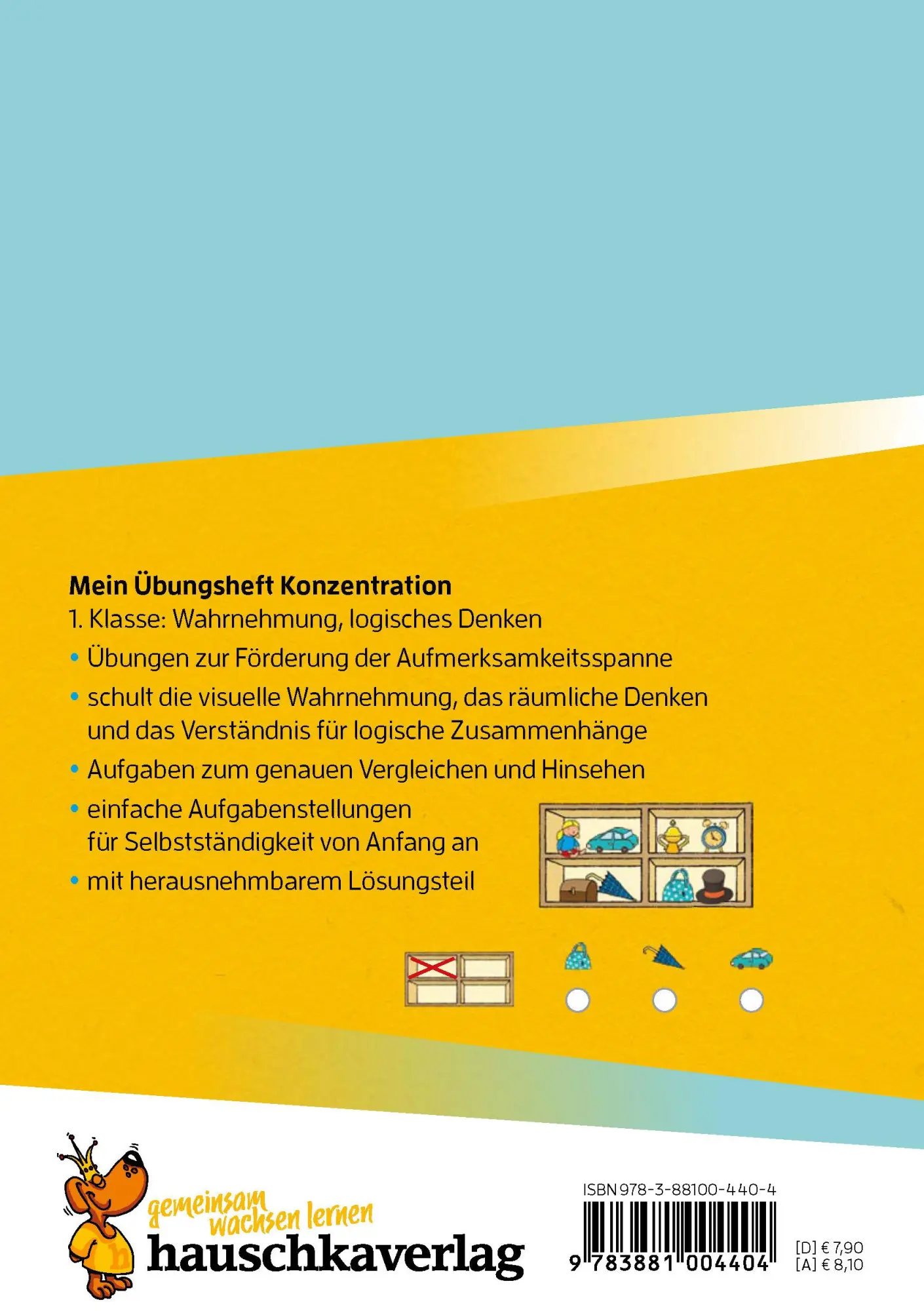 Bild: 9783881004404 | Mein Übungsheft Konzentration - Schulanfang: Wahrnehmung, logisches...