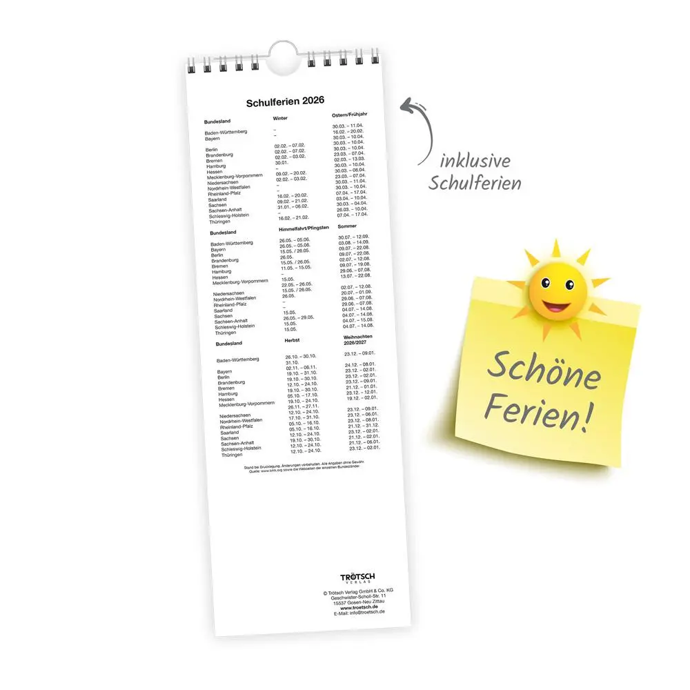 Bild: 9783988024404 | Trötsch Streifenkalender Hunde 2026 Notizkalender | KG | Kalender