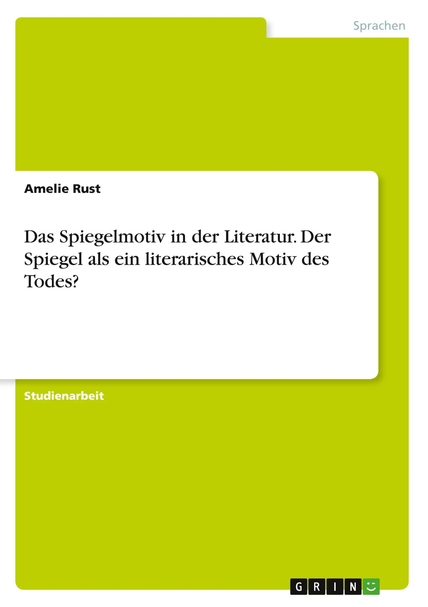 Cover: 9783346564504 | Das Spiegelmotiv in der Literatur. Der Spiegel als ein...