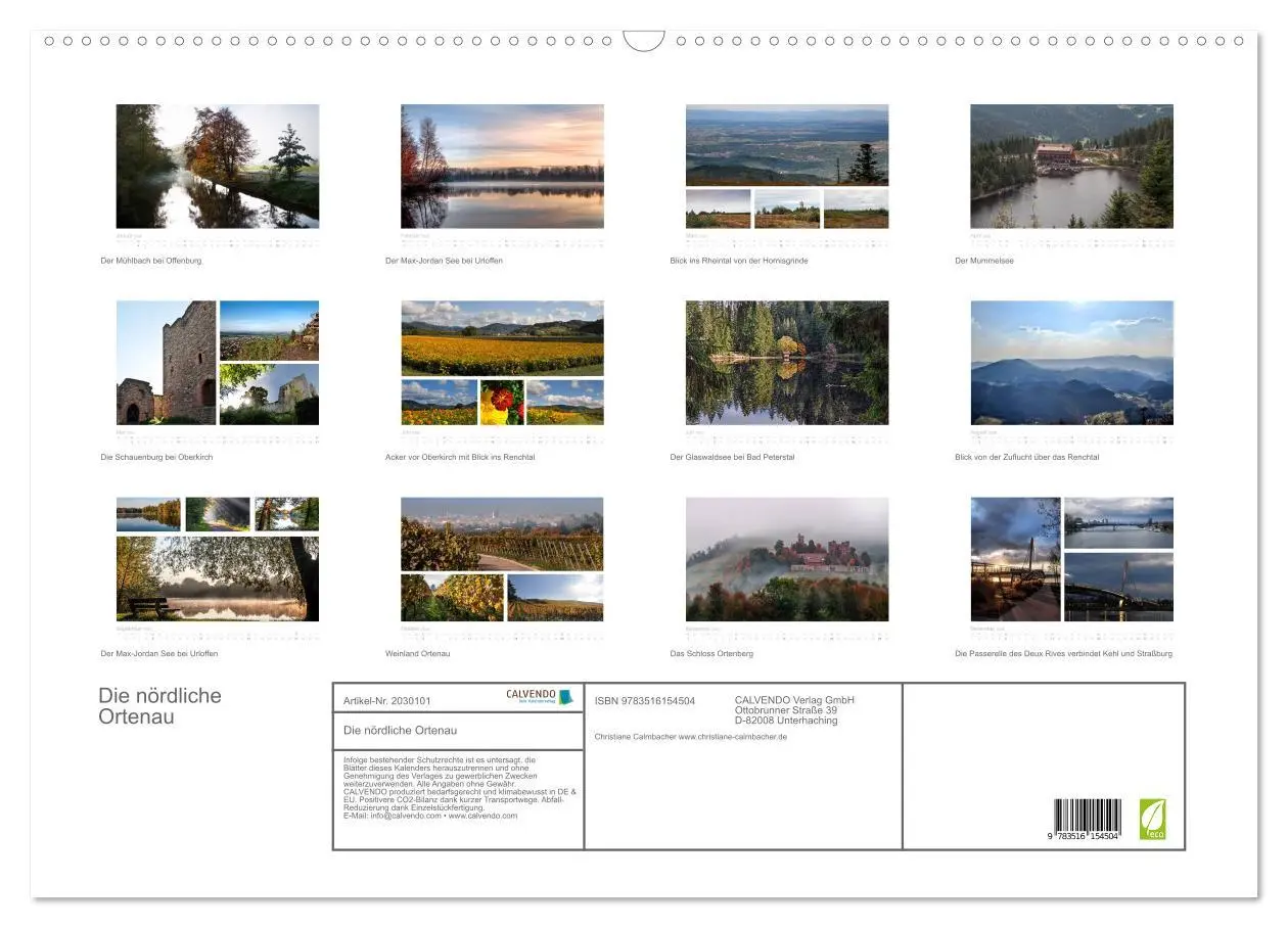 Bild: 9783516154504 | Die nördliche Ortenau (Wandkalender 2026 DIN A2 quer), CALVENDO...