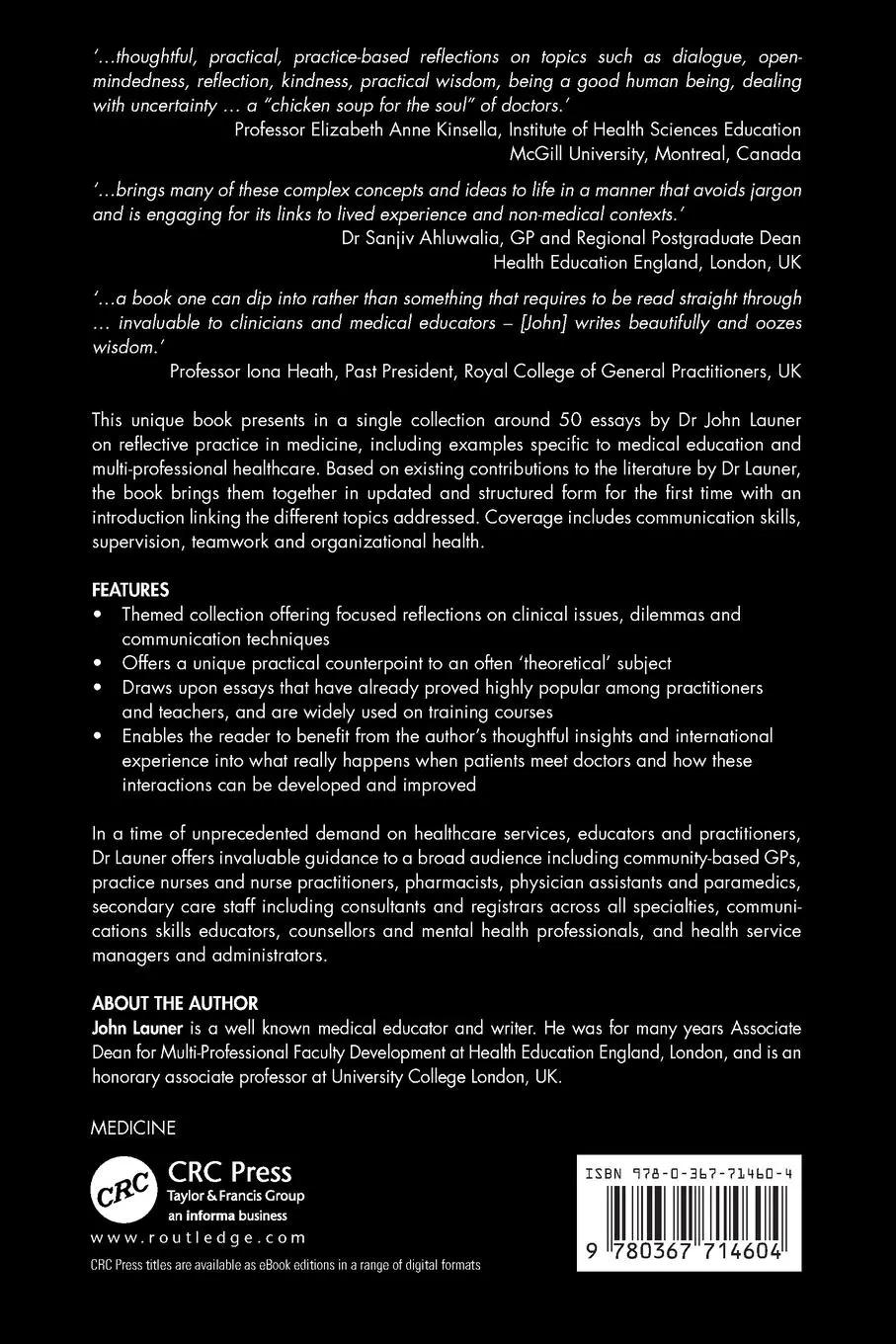 Rückseite: 9780367714604 | Reflective Practice in Medicine and Multi-Professional Healthcare