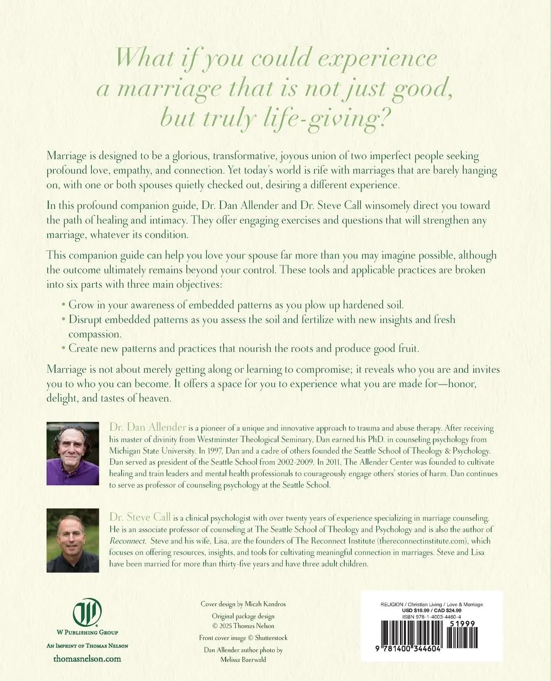 Rückseite: 9781400344604 | The Deep-Rooted Marriage Companion Guide | Dan B. Allender (u. a.)