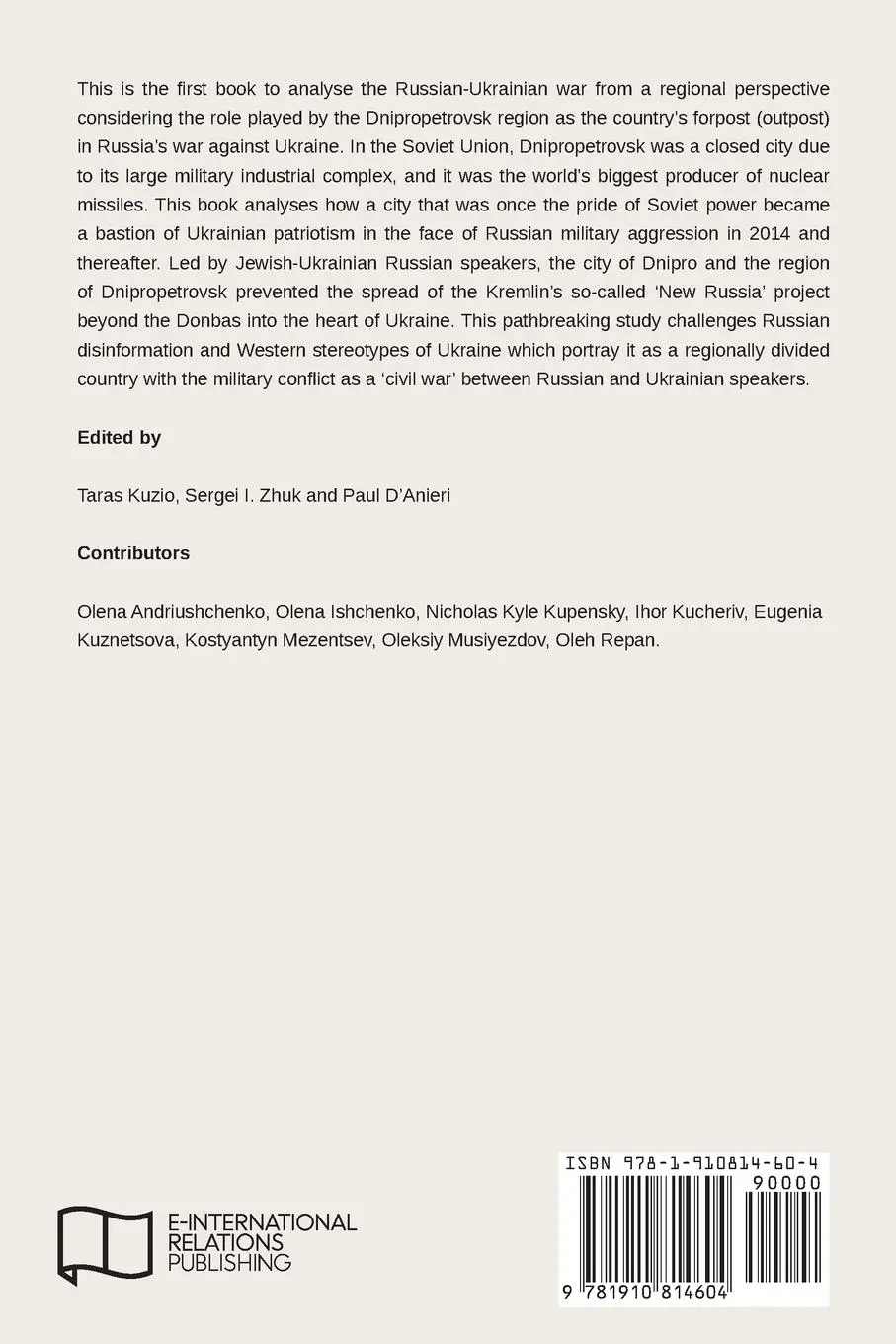 Rückseite: 9781910814604 | Ukraine's Outpost | Dnipropetrovsk and the Russian-Ukrainian War