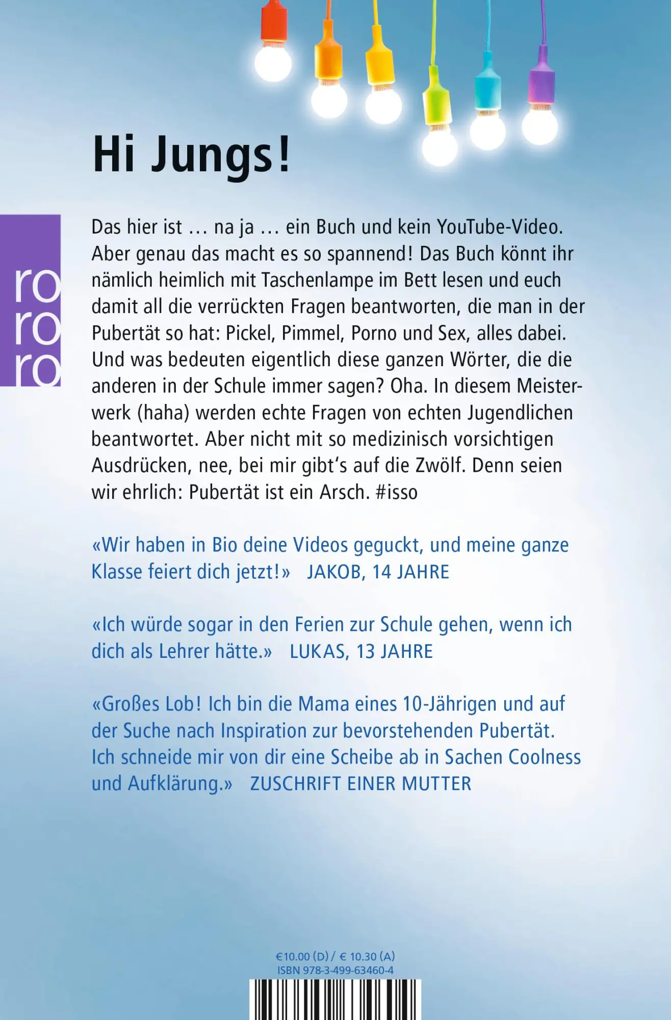 Rückseite: 9783499634604 | Jungsfragen | Benjamin Scholz | Taschenbuch | 240 S. | Deutsch | 2019