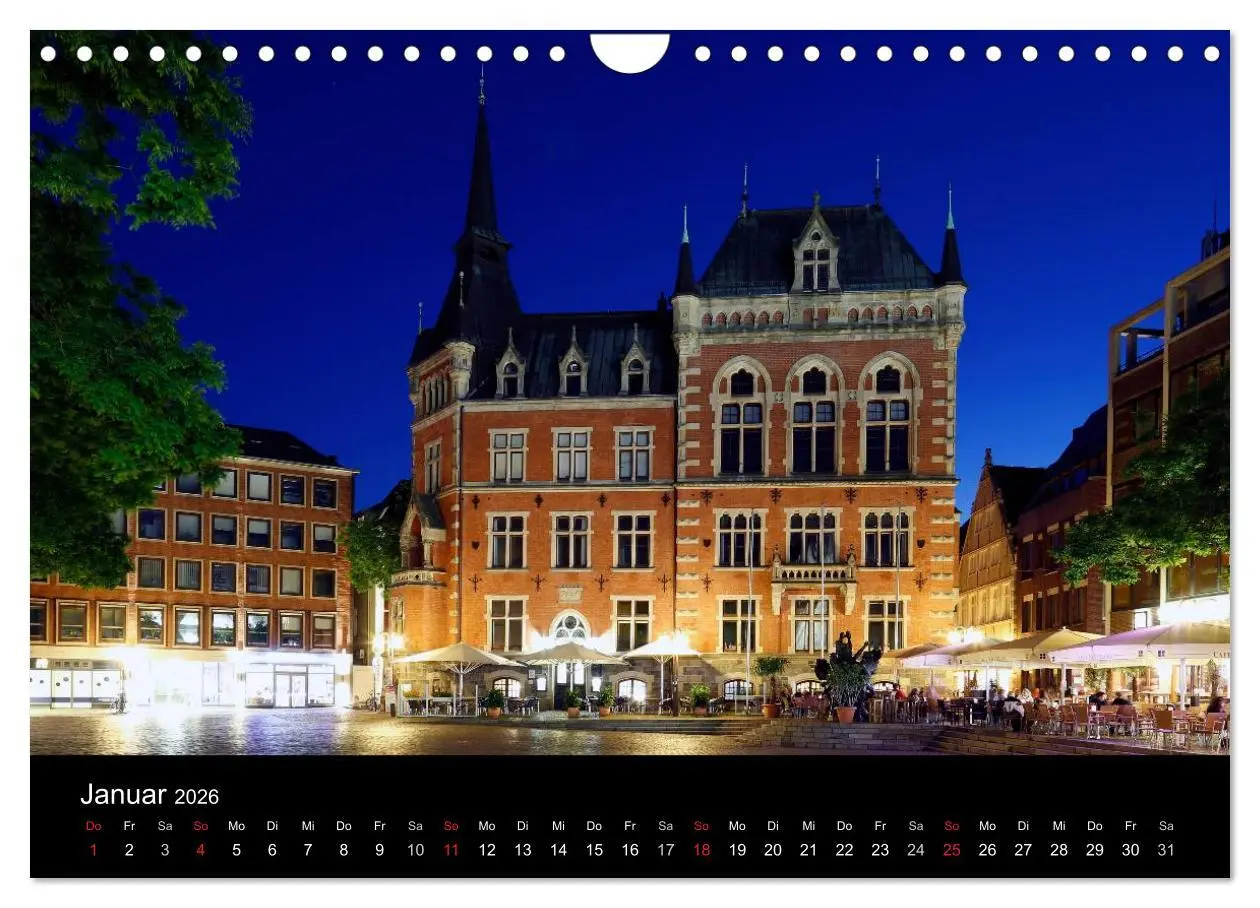 Bild: 9783516074604 | Oldenburg bei Nacht (Wandkalender 2026 DIN A4 quer), CALVENDO...