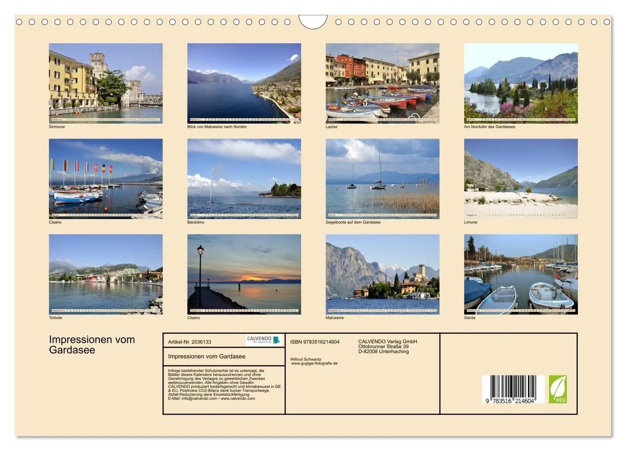 Bild: 9783516214604 | Impressionen vom Gardasee (Wandkalender 2026 DIN A3 quer), CALVENDO...