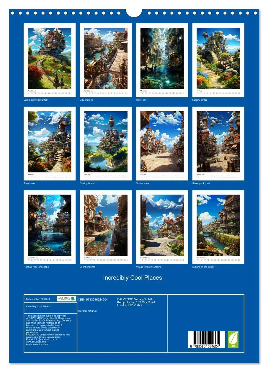 Bild: 9783516524604 | Incredibly Cool Places (Wall Calendar 2026 DIN A3 portrait),...