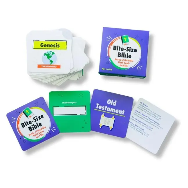 Cover: 9780764244704 | Bite-Size Bible | Books of the Bible Flash Cards for Kids | Kidspring