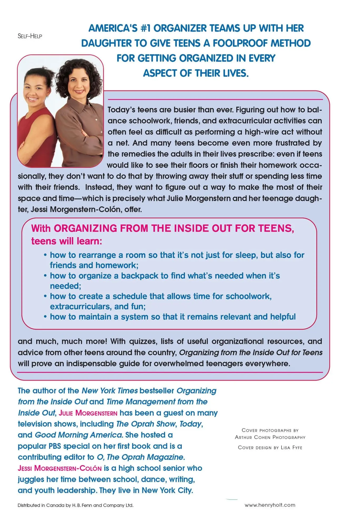 Rückseite: 9780805064704 | Organizing from the Inside Out for Teens | Julie Morgenstern | Buch