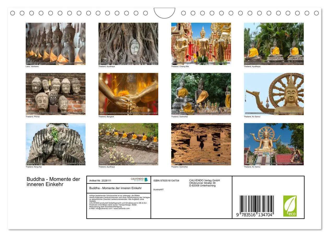 Bild: 9783516134704 | Buddha - Momente der inneren Einkehr (Wandkalender 2026 DIN A4...
