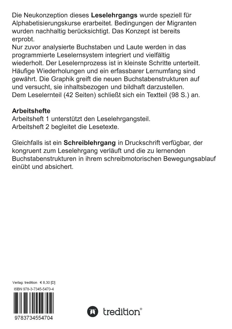 Rückseite: 9783734554704 | Arbeitsheft 2 | Lesen lernen im Alphabetisierungskurs | Theodor Kuch