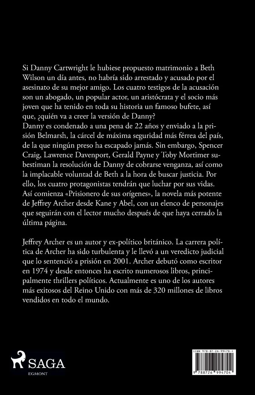 Rückseite: 9788726994704 | Prisionero de sus orígenes | Jeffrey Archer | Taschenbuch | Paperback