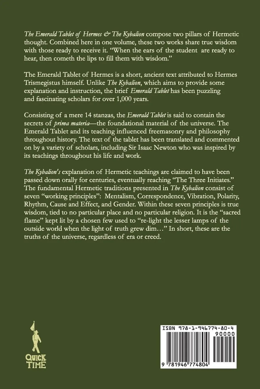 Rückseite: 9781946774804 | The Emerald Tablet of Hermes &amp; The Kybalion | Trismegistus (u. a.)
