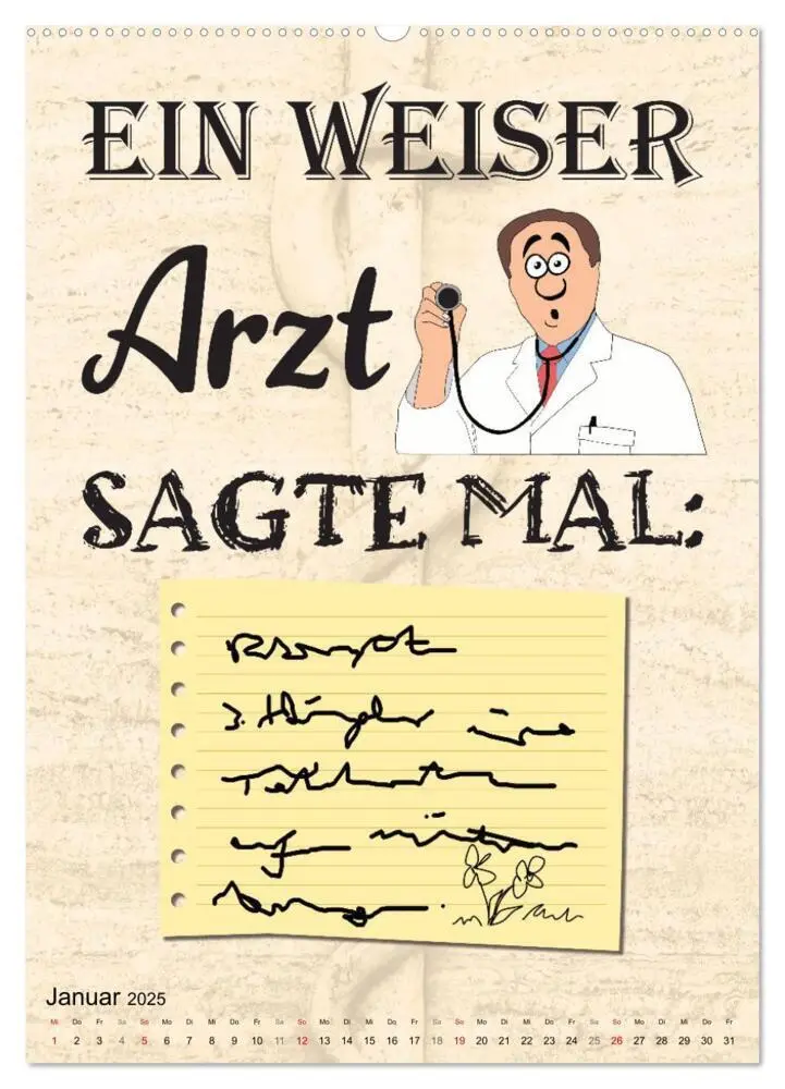 Bild: 9783435874804 | Spaß im Wartezimmer (Wandkalender 2025 DIN A2 hoch), CALVENDO...