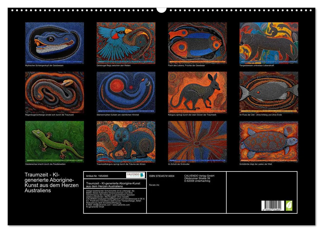 Bild: 9783457414804 | Traumzeit - KI-generierte Aborigine-Kunst aus dem Herzen...