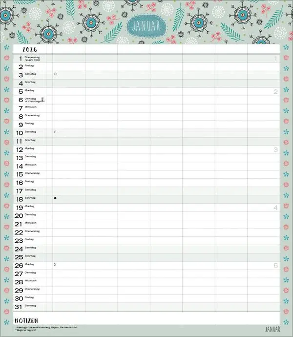 Bild: 9783731884804 | Multiplaner - Gute Laune 2026 | Verlag Korsch | Kalender | 14 S.
