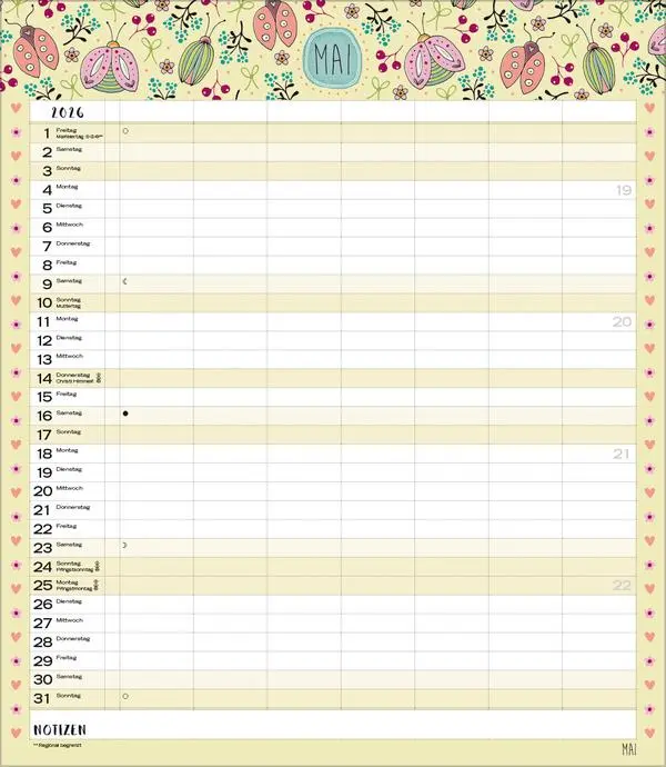 Bild: 9783731884804 | Multiplaner - Gute Laune 2026 | Verlag Korsch | Kalender | 14 S.