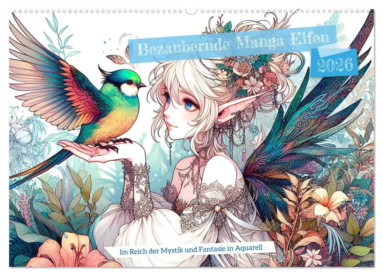 Cover: 9783457404904 | Bezaubernde Manga Elfen (Wandkalender 2026 DIN A2 quer), CALVENDO...