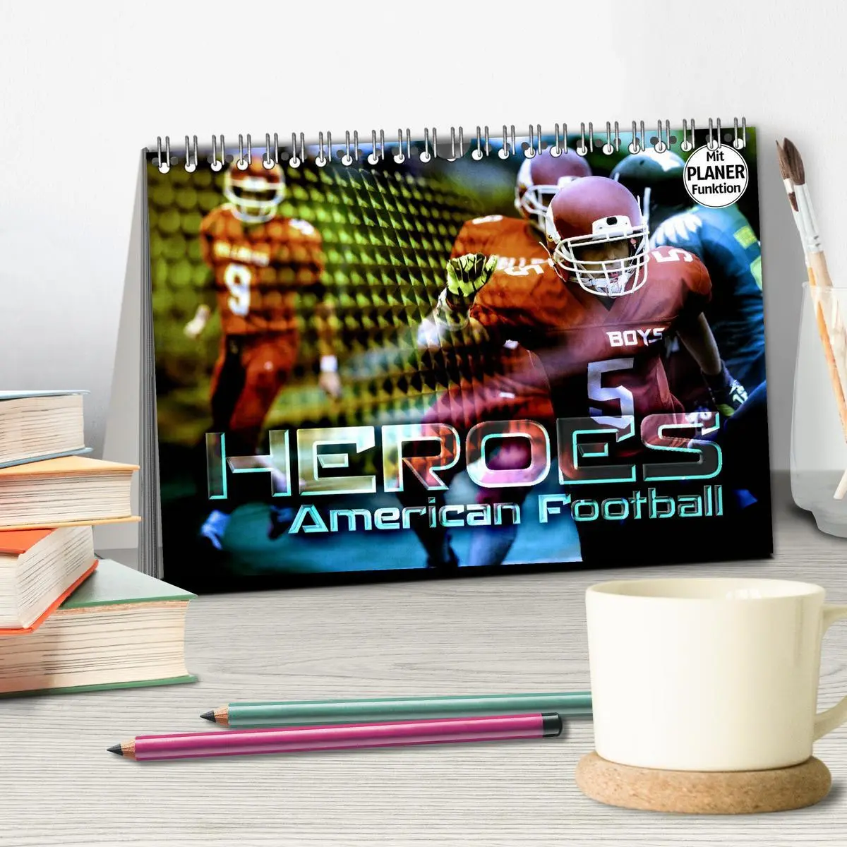Bild: 9783457884904 | HEROES - American Football (Tischkalender 2026 DIN A5 quer),...