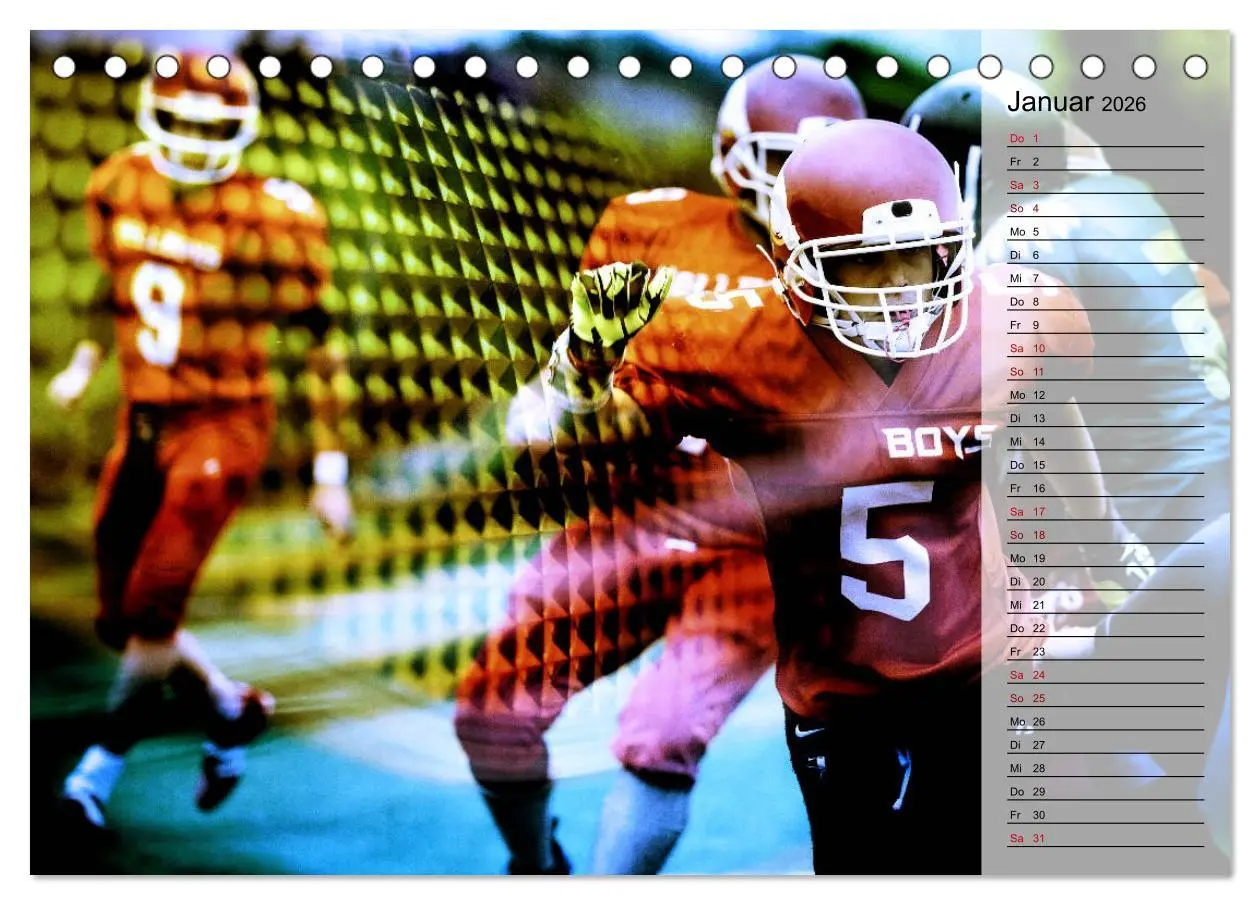 Bild: 9783457884904 | HEROES - American Football (Tischkalender 2026 DIN A5 quer),...