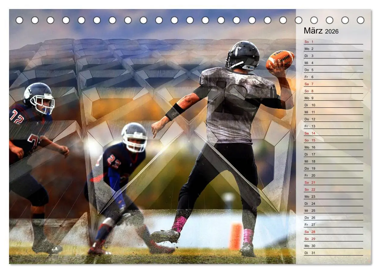 Bild: 9783457884904 | HEROES - American Football (Tischkalender 2026 DIN A5 quer),...