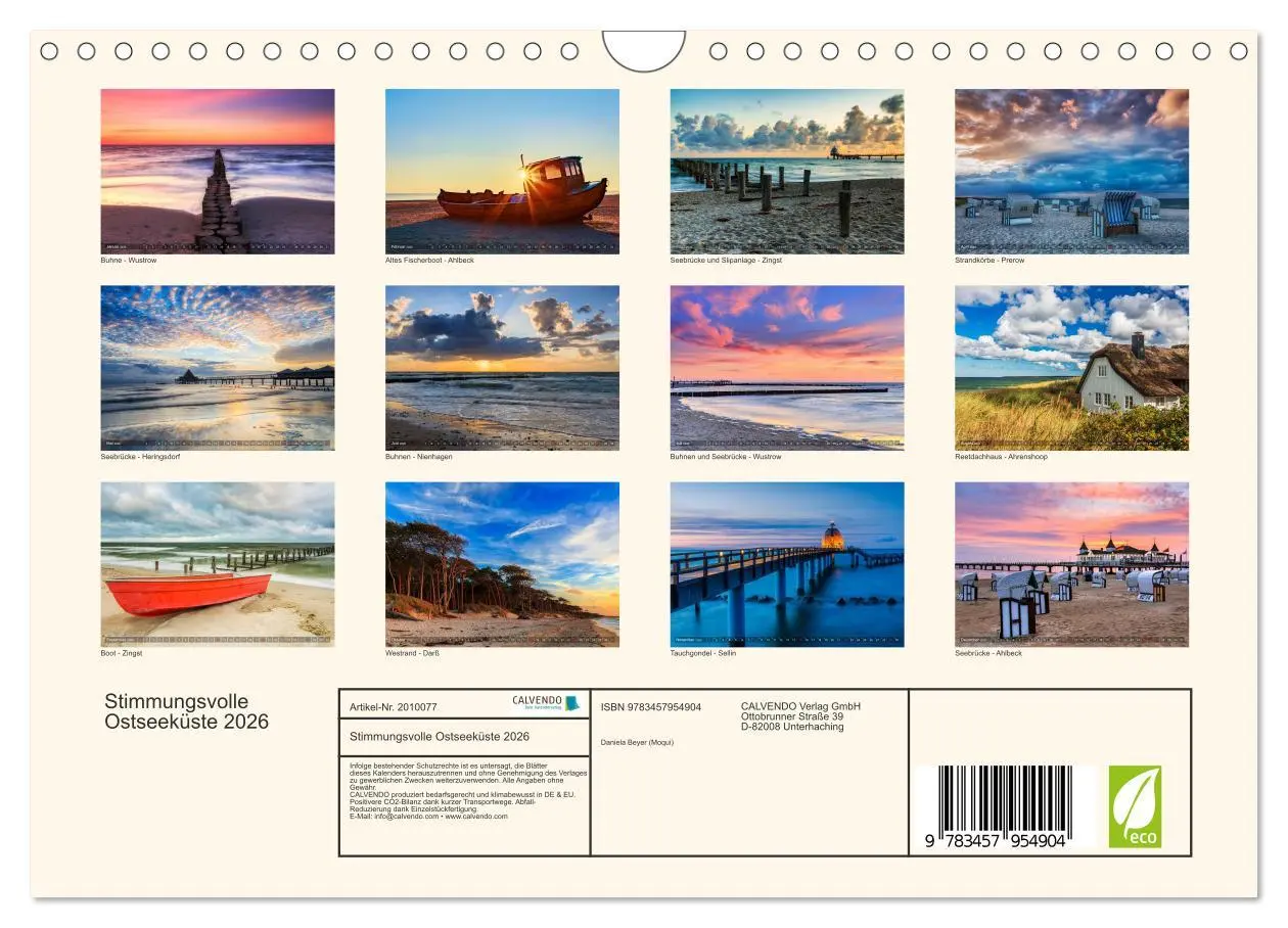 Bild: 9783457954904 | Stimmungsvolle Ostseeküste 2026 (Wandkalender 2026 DIN A4 quer),...