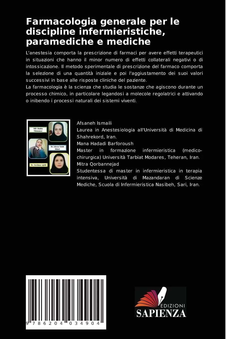 Rückseite: 9786204034904 | Farmacologia generale per le discipline infermieristiche,...
