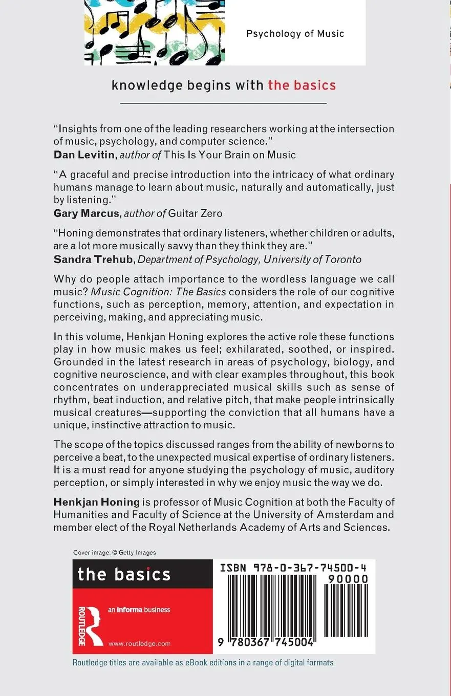 Rückseite: 9780367745004 | Music Cognition | The Basics | Henkjan Honing | Taschenbuch | Englisch