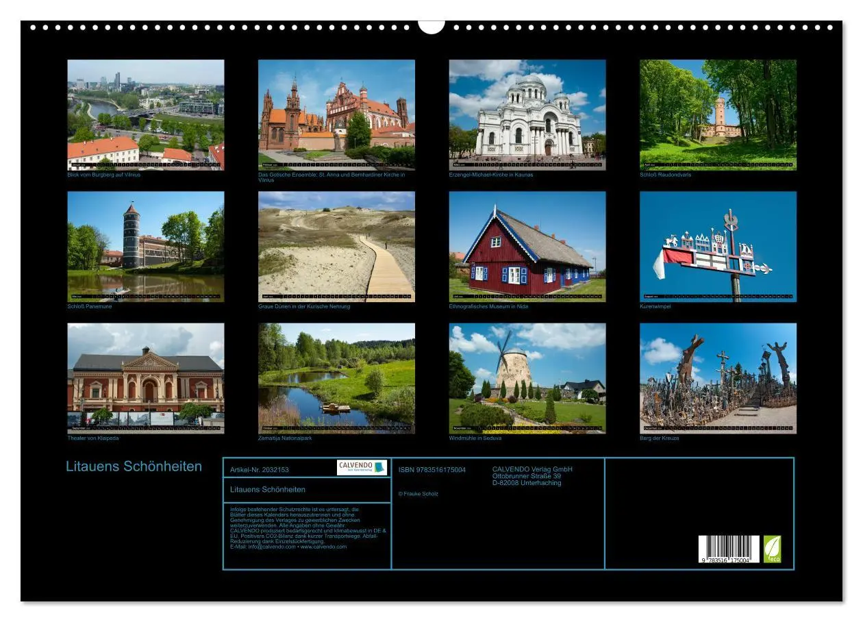 Bild: 9783516175004 | Litauens Schönheiten (Wandkalender 2026 DIN A2 quer), CALVENDO...