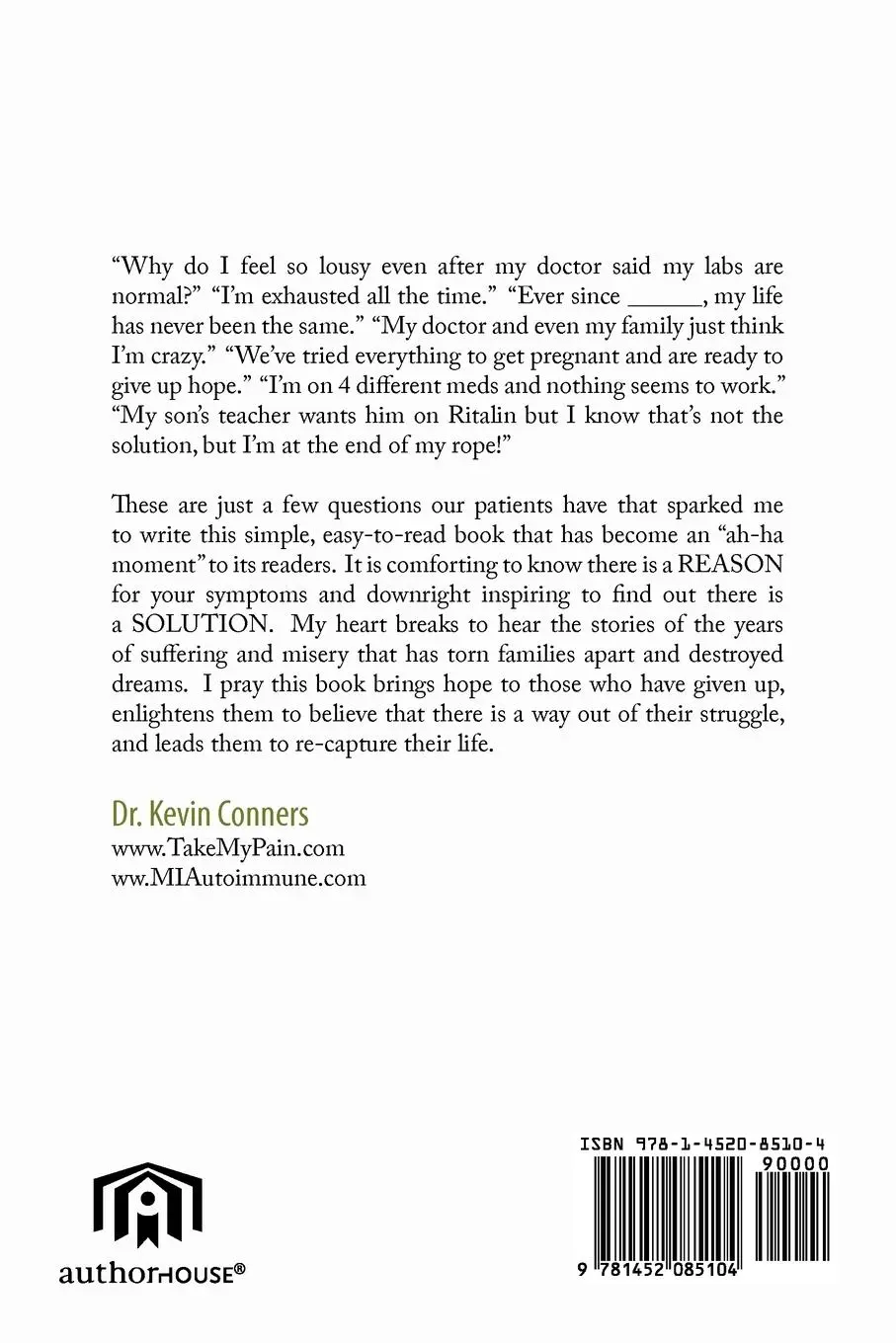 Rückseite: 9781452085104 | Help, My Body is Killing Me | Kevin Conners | Taschenbuch | Englisch