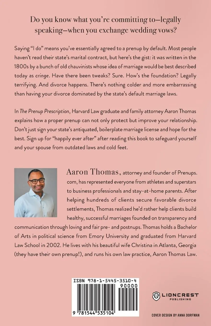 Rückseite: 9781544535104 | The Prenup Prescription | Aaron Thomas | Taschenbuch | Englisch | 2023