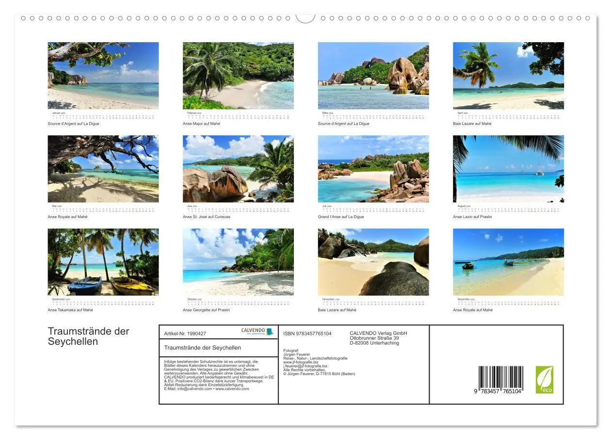 Bild: 9783457765104 | Traumstrände der Seychellen (hochwertiger Premium Wandkalender 2026...