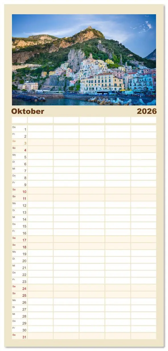 Bild: 9783516615104 | Familienplaner 2026 - Italien - zwischen Dolomiten und Amalfiküste...