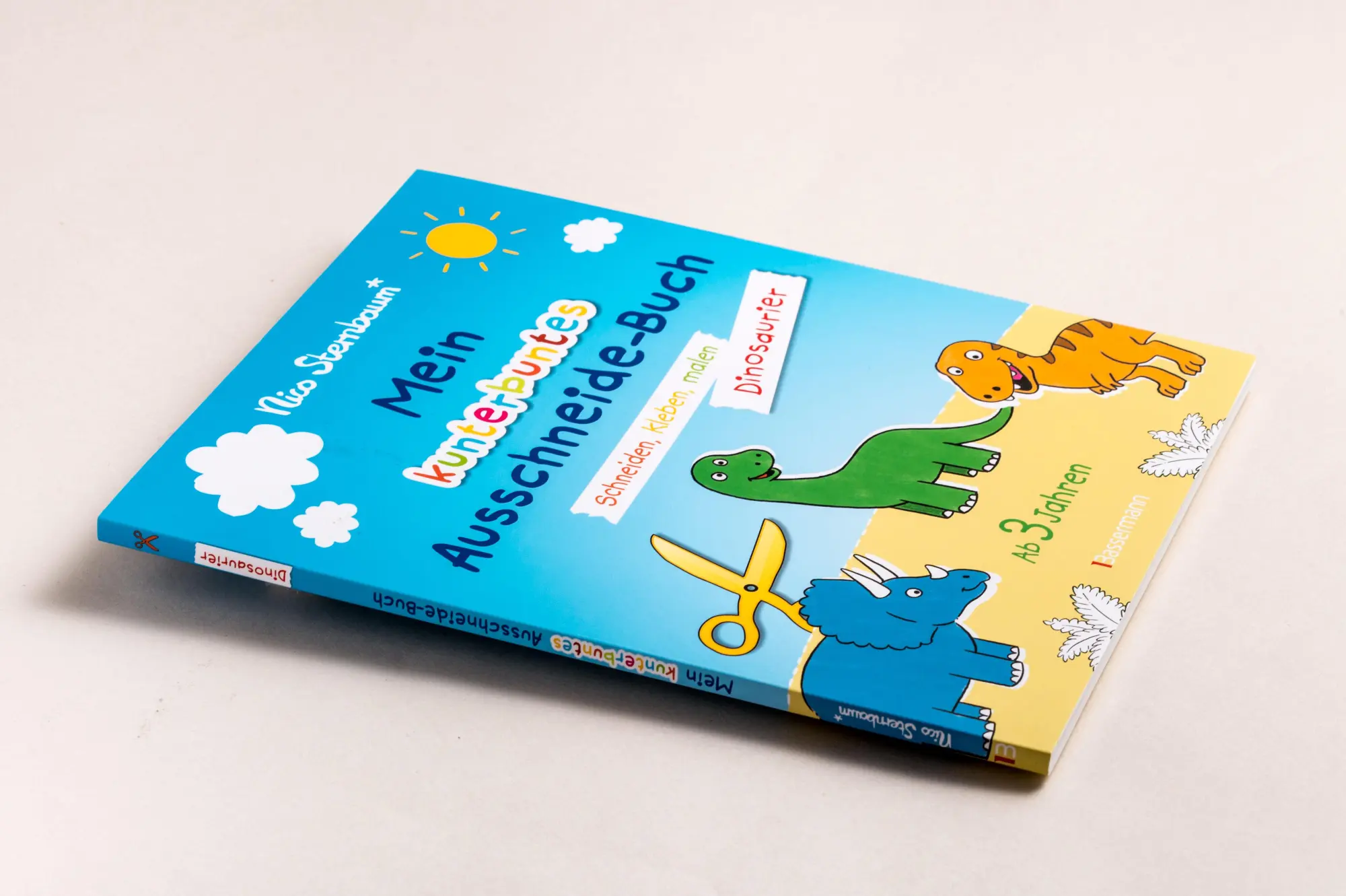 Bild: 9783809445104 | Mein kunterbuntes Ausschneidebuch - Dinosaurier. Schneiden, kleben,...