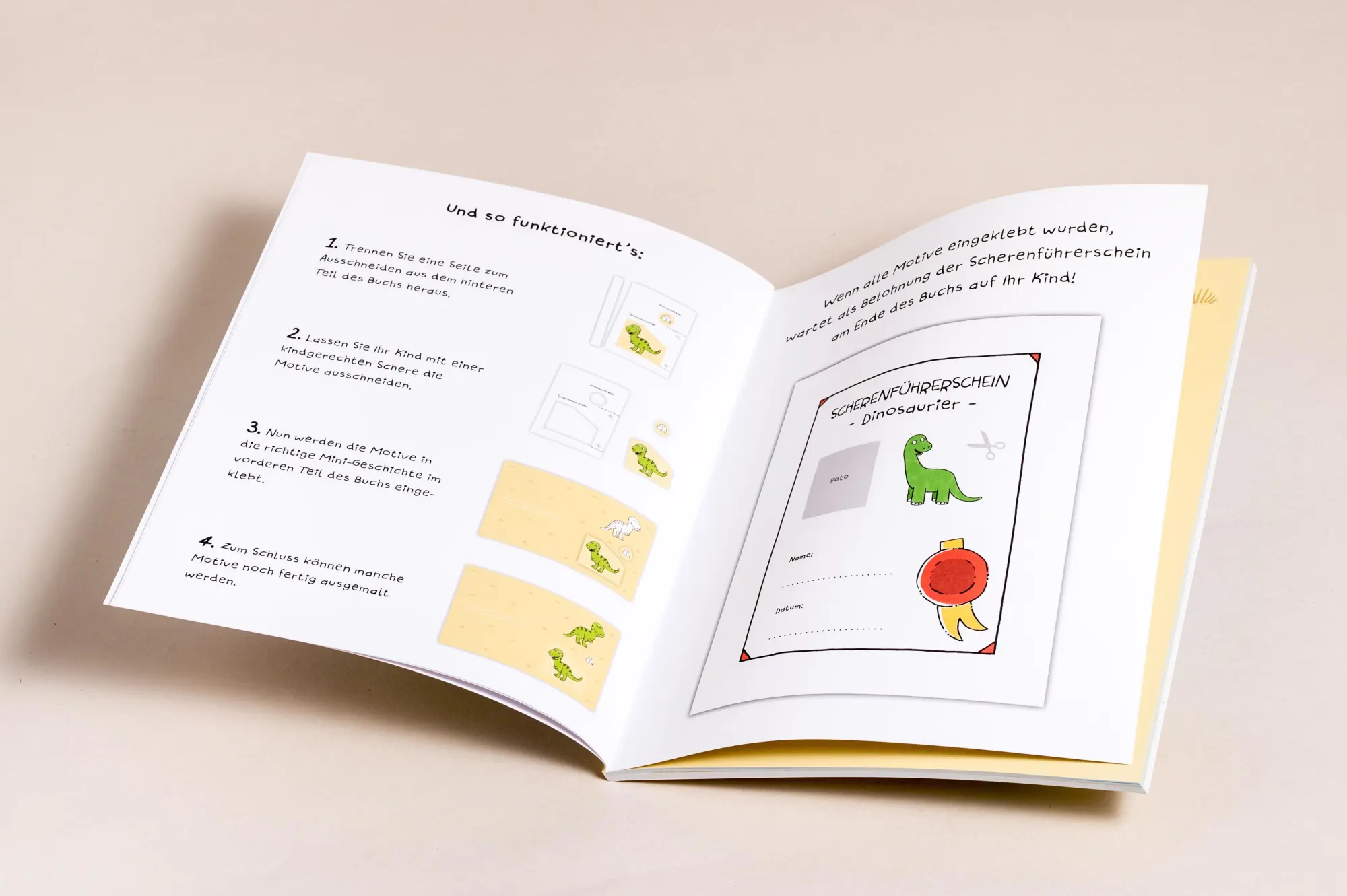 Bild: 9783809445104 | Mein kunterbuntes Ausschneidebuch - Dinosaurier. Schneiden, kleben,...