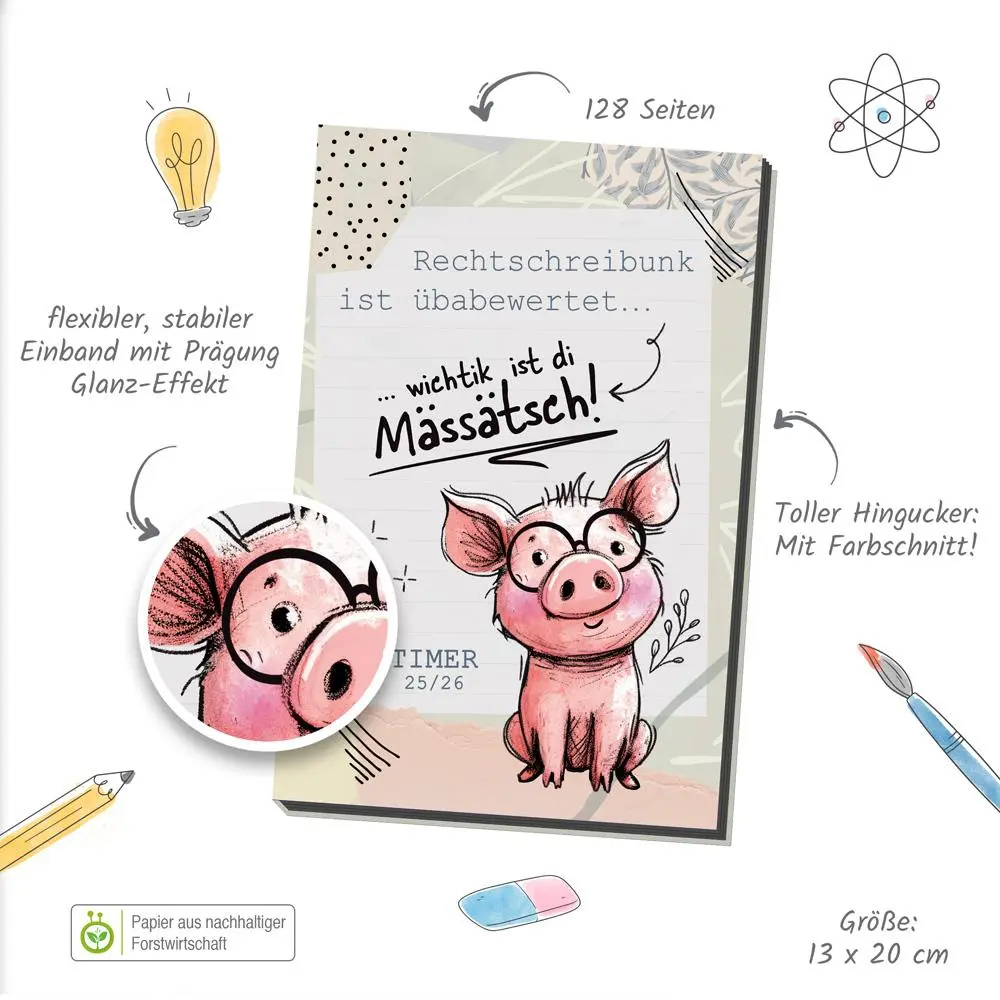 Bild: 9783988025104 | Trötsch Schülerkalender Flexi Mässätsch 25/26 | Trötsch Verlag