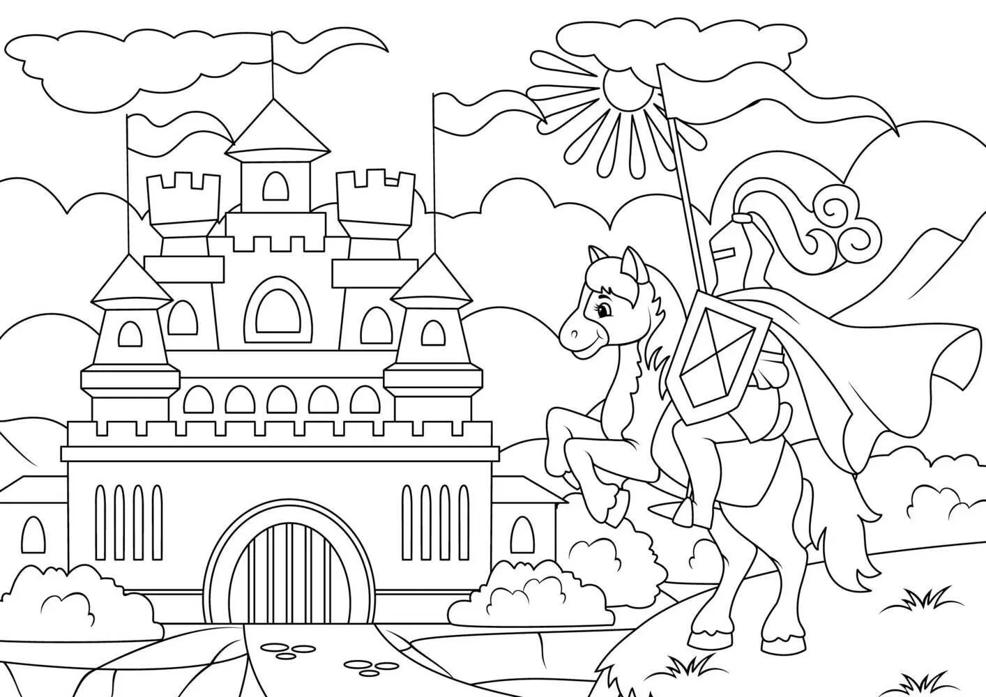 Bild: 9783745915204 | Bunter Pauspapier-Malspaß - Ritter, Drachen und Burgen | Taschenbuch