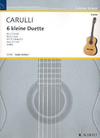 Cover: 9790001095204 | Kleine Duette(6) 2 Opus 34 | Ferdinando Carulli | Buch | Schott Music