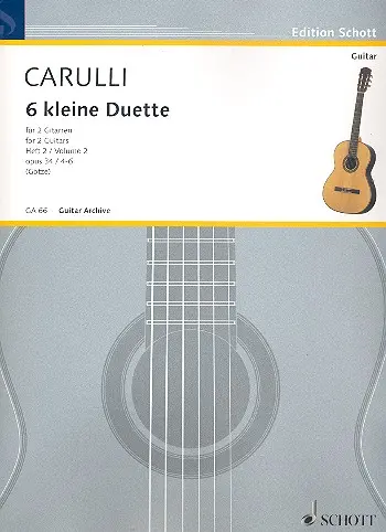 Cover: 9790001095204 | Kleine Duette(6) 2 Opus 34 | Ferdinando Carulli | Buch | Schott Music