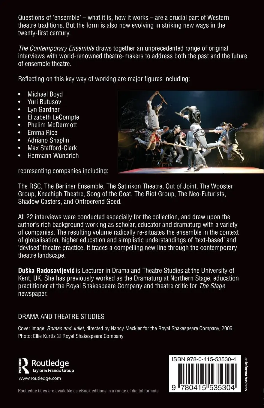 Rückseite: 9780415535304 | The Contemporary Ensemble | Interviews with Theatre-Makers | Buch