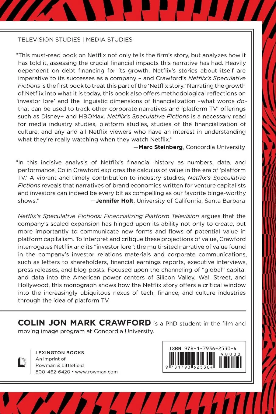 Rückseite: 9781793625304 | Netflix's Speculative Fictions | Financializing Platform Television