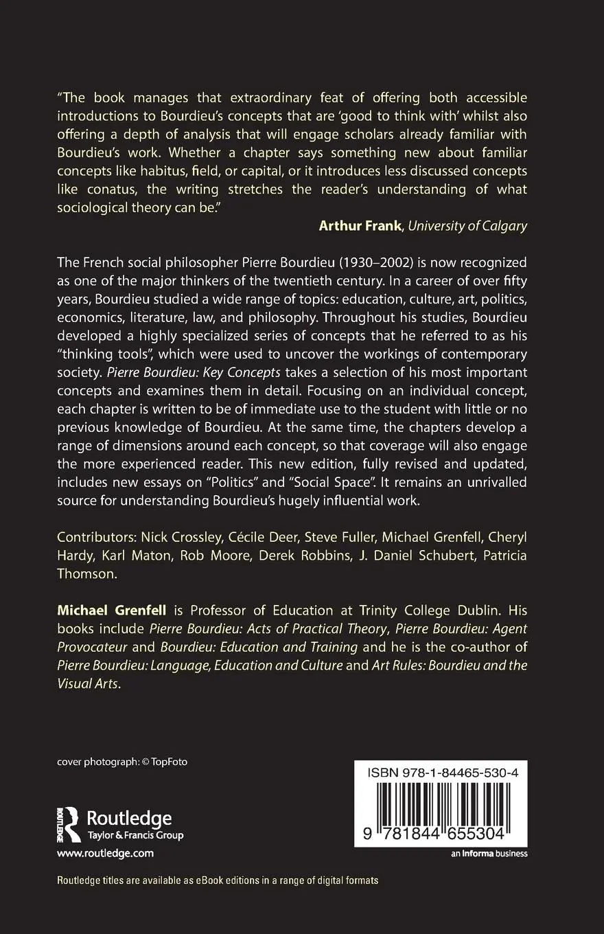 Rückseite: 9781844655304 | Pierre Bourdieu | Key Concepts | Michael Grenfell | Taschenbuch | 2012