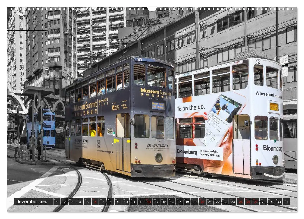 Bild: 9783457675304 | Ding Ding - Hong Kong's Tramways (hochwertiger Premium Wandkalender...