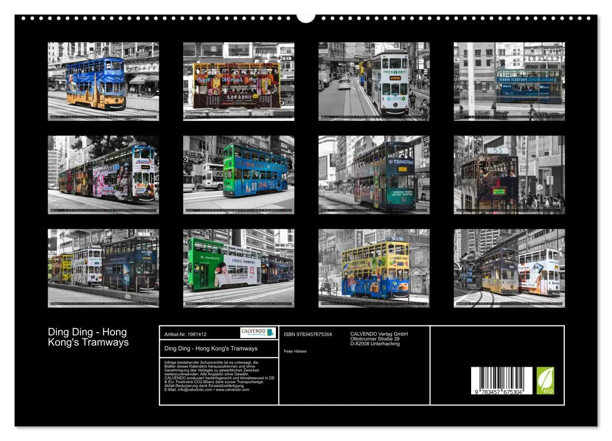 Bild: 9783457675304 | Ding Ding - Hong Kong's Tramways (hochwertiger Premium Wandkalender...