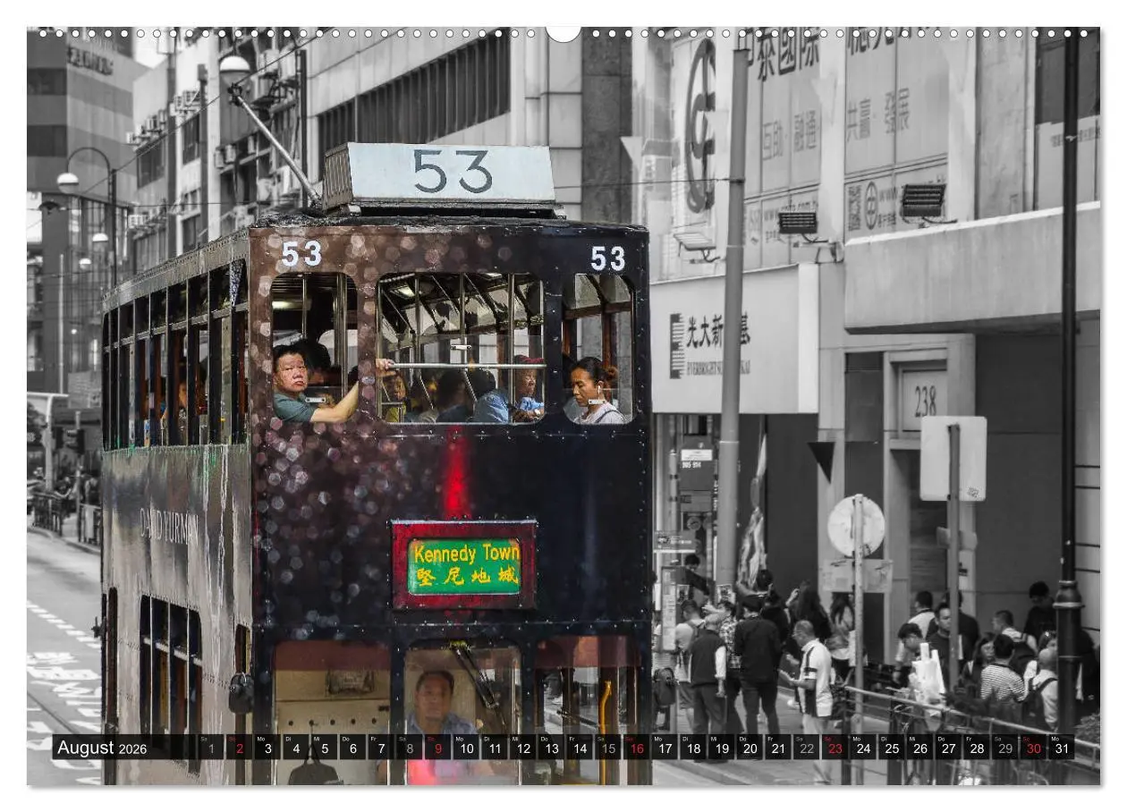 Bild: 9783457675304 | Ding Ding - Hong Kong's Tramways (hochwertiger Premium Wandkalender...