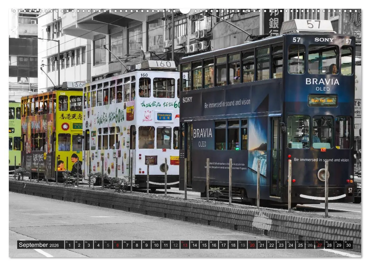 Bild: 9783457675304 | Ding Ding - Hong Kong's Tramways (hochwertiger Premium Wandkalender...