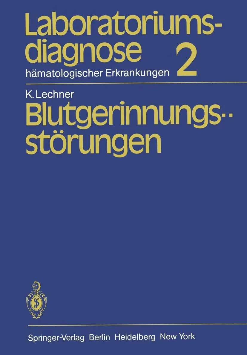 Cover: 9783540115304 | Laboratoriumsdiagnose hämatologischer Erkrankungen | K. Lechner | Buch