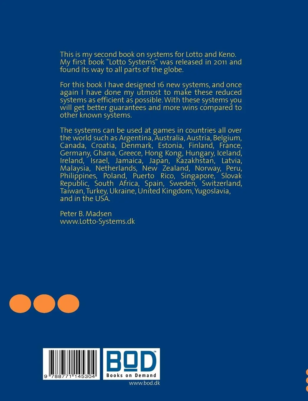 Rückseite: 9788771145304 | Lotto Systems: 6 Numbers | Peter B. Madsen | Taschenbuch | Englisch